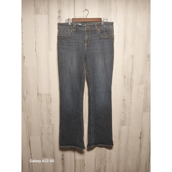 Kut From The Kloth Natalie High Rise Bootcut 12 Dark Wash Flap Pocket - Picture 1 of 10